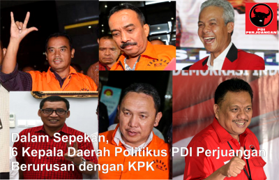 Dalam Sepekan, 6 Kepala Daerah Politikus PDI Perjuangan Berurusan dengan KPK