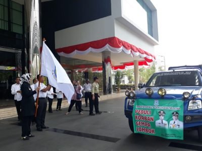 Walikota Tangsel Lepaskan Penyaluran Bantuan Untuk Korban Gempa Lombok